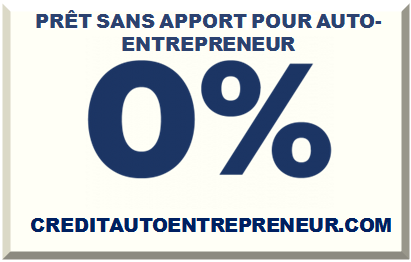 PRÊT SANS APPORT POUR AUTO-ENTREPRENEUR 2025